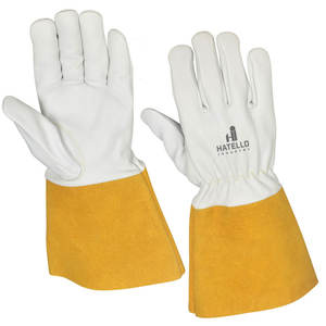 <b>Gloves</b> Mig Tig Welding <b>Gloves</b> High Quality Soft Sensitive <b>Gloves</b> Grain Goatskin Split Cowhide Leather 5 Inch - Product Image 2