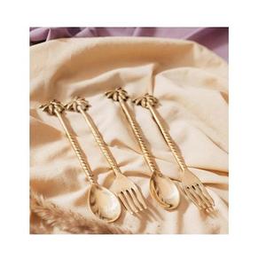 Juego de Cuatro Cucharas de Diferentes Colores en Latón Color Dorado, Juego de Cubiertos para Uso en el Hogar, Hoteles y Restaurantes - Product Image 5