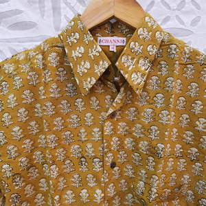 High Quality Custom Block Printing Cotton Fabric <b>Men's</b> <b>Shirt</b> With Button Down, Long Sleeve <b>Shirt</b> Casual Party <b>Men's</b> Clothing - Product Image 1