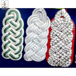Hombreras con Cordón Metálico Trenzado Plateado/Dorado OEM al por Mayor, Hombreras de Cordón Soutache para Uniformes Ceremoniales - Product Image 3