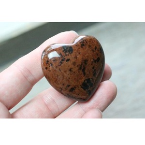 มะฮอกกานีธรรมชาติ obsidian ปาล์มหินหัวใจคริสตัลปาล์มหินอ้วนหัวใจหินธรรมชาติบําบัดเรกิอัญมณีอาเกตผู้ค้าส่ง - Product Image 6