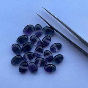 10mm 12mm Arco Iris Natural Multi fluorita piedra ovalada suave pulido cabujón suelto venta al por mayor de piedras preciosas proveedor personalizado - Product Image 3