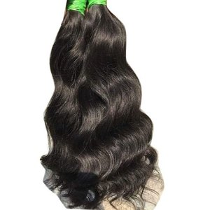 ขายส่งหนังกำพร้าชิด100% ดิบเวอร์จินอินเดียมนุษย์ผมส่วนขยาย - Product Image 1