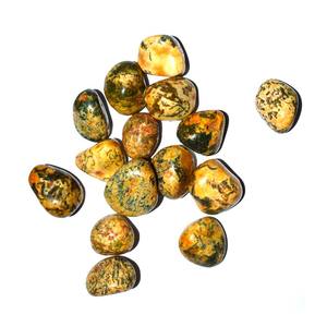 หินทัมเบิ้ลย้อมสีเหลืองสำหรับหัตถกรรมหินกึ่งมีค่าของอินเดีย - Product Image 1