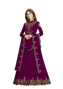 Ethnic Garment Silk Semi-Stitched Indian Salwar Kameez Suit Dupatta Women's Party Wedding Festival Wear Modern In-Stock - Product Image 5