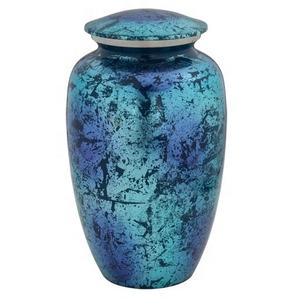 Urnas de cremación de Metal de tamaño adulto grande Blue Ocean, urnas de entierro del Tesoro conmemorativo de cenizas humanas para almacenamiento y decoración - Product Image 3