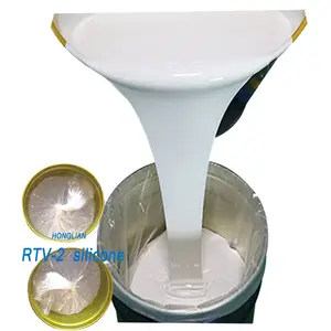 Honglian rtv2 silicone rubber price cheap 2 component liquid rubber make silicone molds 25kg barrel packing silicon