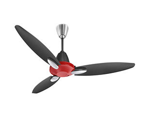 Ventilateur de plafond électrique en métal Bloom Daffodil Goodbye Dust 1250 mm |   Design rouge et noir scintillant pour utilisation hôtelière - Product Image 2