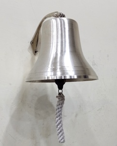 Cloche murale de décoration nautique moderne en laiton chromé/nickel poli pour la maison, le bateau et le pub. - Product Image 4