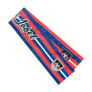 High Quality Custom Printed Soccer Scarf for Sports Fans Winter Plain Style Wholesale - Product Image 1