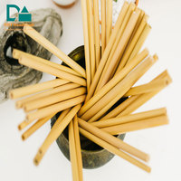 Pailles à boire en bambou écologiques réutilisables, directement de l'usine, ensemble de pailles naturelles et organiques avec brosse de nettoyage pour restaurants