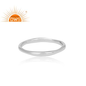 Anillo de Plata de Ley 925 con diseño de banda, joyería fina hecha a mano - Product Image 3