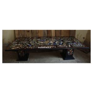 Mesa de comedor con incrustaciones de mármol, la mejor calidad - Product Image 1