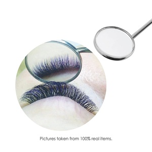 Wholesale <b>Lighted</b> Stainless Steel Round Shape Lash <b>Mirror</b> Eyelash Inspection and <b>Makeup</b> Tool for Women - Product Image 4