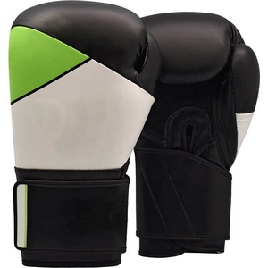 Guantes de Boxeo Profesionales de PVC Transpirables con Cierre, Color Negro y Azul, Talla Adulto, Ligeros, Unisex - Product Image 2