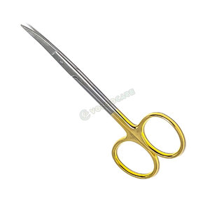 Ciseaux professionnels d'iris d'acier inoxydable Couteaux de suture incurvés TC Instruments chirurgicaux manuels - Product Image 3