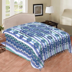 Sábanas de algodón con estampado, 2 flecos laterales - Product Image 2