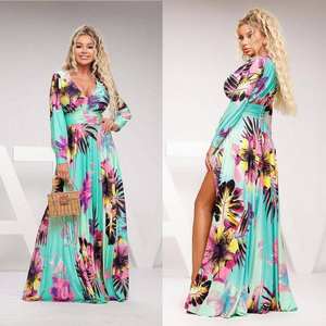 ฤดูกาลใหม่ผู้หญิงชุดฤดูร้อน2022พิมพ์ดอกไม้ Boho ชุดชายหาดนัวเนียแขนสั้นมินิเดรสห่อ Sundress ปารีสมิลาโน - Product Image 1