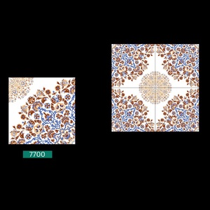 Azulejo de piso de porcelana antideslizante de color blanco, azul, blanco para decoración del hogar 40x40cm - Product Image 3