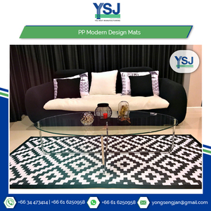 Mold & Mildew Free 100% Waterproof Geometric Pattern PP Material Woven Outdoor Carpet / <b>Mats</b> From Bangkok - Product Image 4