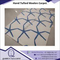 Latest Arrival Hand Tufted Luxury Woolen Carpet Bulk Quantity Exporter India Best Price Home Prayer Use Plain Style Stain