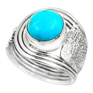 Modern Classic Natural <b>Turquoise</b> 925 Sterling Silver Gemstone Handmade <b>Ring</b> for Wedding & Party Wholesale Factory Price - Product Image 1