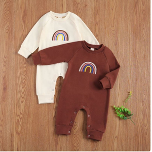 <b>Baby</b> <b>Muslin</b> Rompers <b>Baby</b> Unisex Clothes <b>Muslin</b> Cotton Rompers with Sleeve - Product Image 1