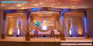 Mandap de Boda de Lujo Avni para Ceremonia, Aspecto de Madera, Fibra, Mandap de Vidhi para Bodas, Mandapam Grande para Bodas del Sur de la India, Nueva York - Product Image 3