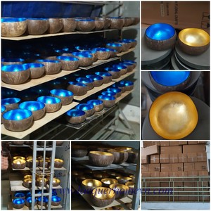 ชุดช้อนชามกะลามะพร้าว4ทรงกลมชุดช้อน100% ทำจากกะลามะพร้าวทำจากกะลามะพร้าวชามไม้ไผ่ธรรมชาติสำหรับสลัด - Product Image 4