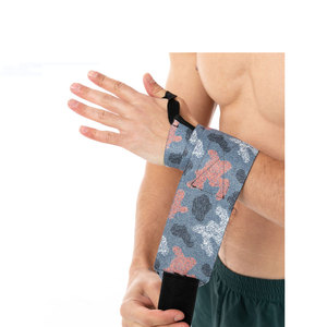 Bandes de poignet en néoprène durables antidérapantes avec fermeture auto-agrippante pour la musculation en salle de sport, option logo personnalisé, sangles de main rembourrées - Product Image 2