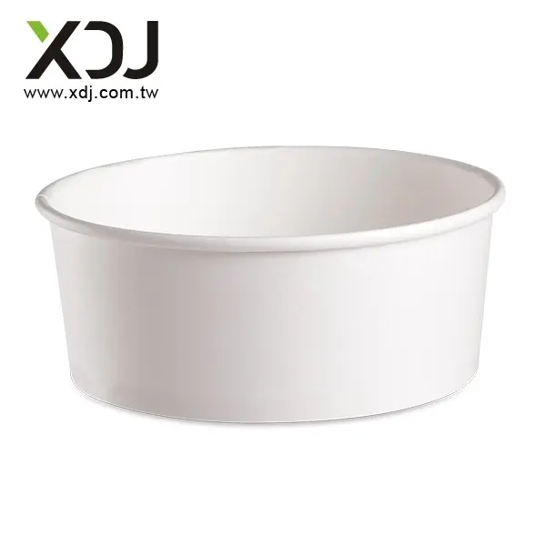 Taiwan 30oz D165mm custom logo disposable paper salad bowl Factory Made Paper Soup Bowl/ Food Container With Lids