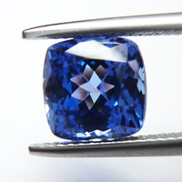Pierre précieuse naturelle Tanzanite bleue de qualité supérieure 3A, taille coussin 11x11mm, pierres calibrées en vrac, vente en gros GEMFORTE INC