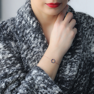 Bracelet minimaliste en argent Sterling 925 pour femme, Design rond, tendance, bijoux fins, nouvelle collection, vente en gros - Product Image 3