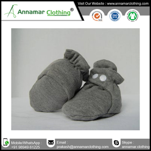 Botines de bebé recién nacido fabricante botines recién nacidos niña botines de bebé de tela de algodón orgánico suave - Product Image 2