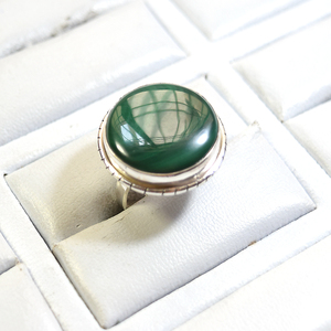 Anelli in argento Sterling all'ingrosso <span class=keywords><strong>gioielli</strong></span> in pietra di <span class=keywords><strong>Malachite</strong></span> per donna - Product Image 5