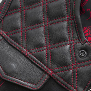 เสื้อกั๊กนักขี่จักรยานหนังแท้คุณภาพสูง,เสื้อกั๊กมอเตอร์ไซค์ทำจากหนังหนาเสื้อกั๊กมอเตอร์ไซค์หนัง - Product Image 3