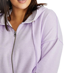 Servicio OEM, Novedades de Invierno, Camisa de 2 Piezas, Sudadera Holgada con Capucha para Mujer, Diseño de Contraste de Color, Cachemir, Cálida y a la Moda - Product Image 4