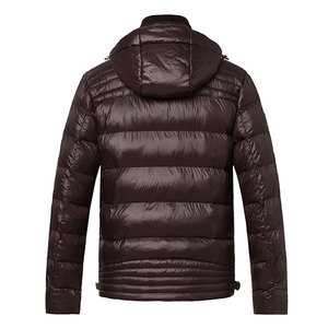 Blouson aviateur classique à capuche avec fermeture éclair sur le devant pour garçons Veste d'hiver légère compressible et résistante à l'eau pour hommes - Product Image 3