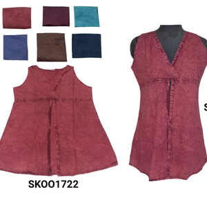 Bomlook — haut boho décontracté pour femmes, vêtements, logo personnalisé, couleur unie, sans manches, coupe trapèze, Mini, coton, à la mode, 2021 - Product Image 1