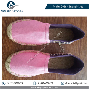 Patrón sólido Caucho natural Hecho Color negro liso Alpargatas Zapatos planos al mejor precio competitivo Nueva alpargata de estilo de verano - Product Image 3