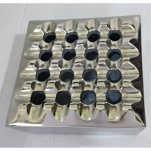 Cenicero portátil niquelado de Metal de aluminio de calidad creativa Ceniceros para cigarros Cenicero decorativo de mesa moderno a la venta - Product Image 2