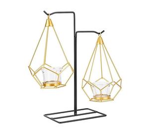 New Design <b>Gold</b> Plated Brass and Glass Candle <b>Lantern</b> Manufacturer and Exporter New Design Hanging Metal and Glass - Product Image 1