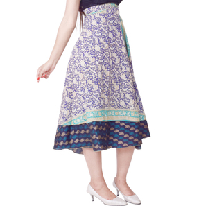 Falda envolvente mágica Sari de seda Hippy Floral para mujer, ropa informal para adultos, cintura Natural, maternidad, características antiestáticas elevadas - Product Image 1