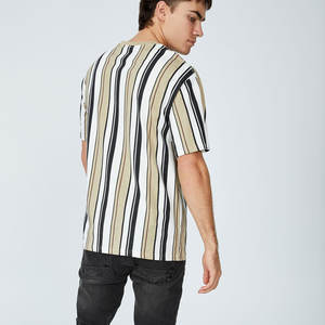 Camiseta a rayas de alta calidad para hombre, camisetas personalizadas a rayas, camiseta de manga corta con rayas verticales, venta al por mayor, 2021 - Product Image 3