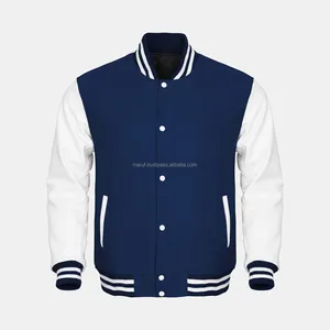MSWVJ08 American Football Royal Blue Kleur Combinaties Varsity Jacket Voor Mannen