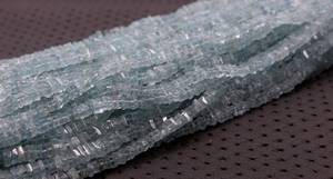 Cuentas Heishi de Aguamarina azul Natural para fabricación de joyas, Gema cuadrada lisa de 16 ", venta al por mayor - Product Image 3