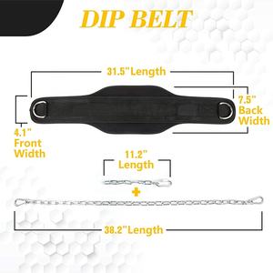 OEM Custom Design Weightlifting Neoprene Pull up Dip <b>Belt</b> 6" Wide <b>Back</b> Support Dipping <b>Belt</b> Unisex Fitness Weight Lifting <b>Belt</b> - Product Image 3