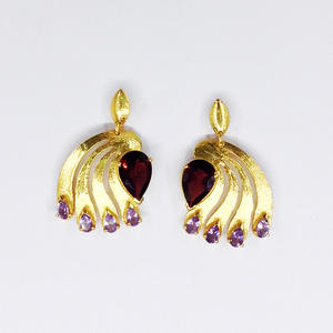 Argent Sterling 925 Sur Mesure Fournisseur Grossiste À La Main Unisexe Femme Faible QUANTITÉ MINIMALE DE COMMANDE Pas Cher Unique Élégante Boucle D'oreille en pierre Naturelle - Product Image 2