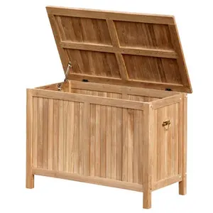 Wonderful Characteristic Wood Teak Cushion Box Storage Outdoor Garden Park Patio Furniture Indonesia