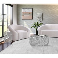 Étagères à café rondes en aluminium doré ou Nickel, meubles de décoration pour la maison, du salon et du hall d'entrée, 2 pièces